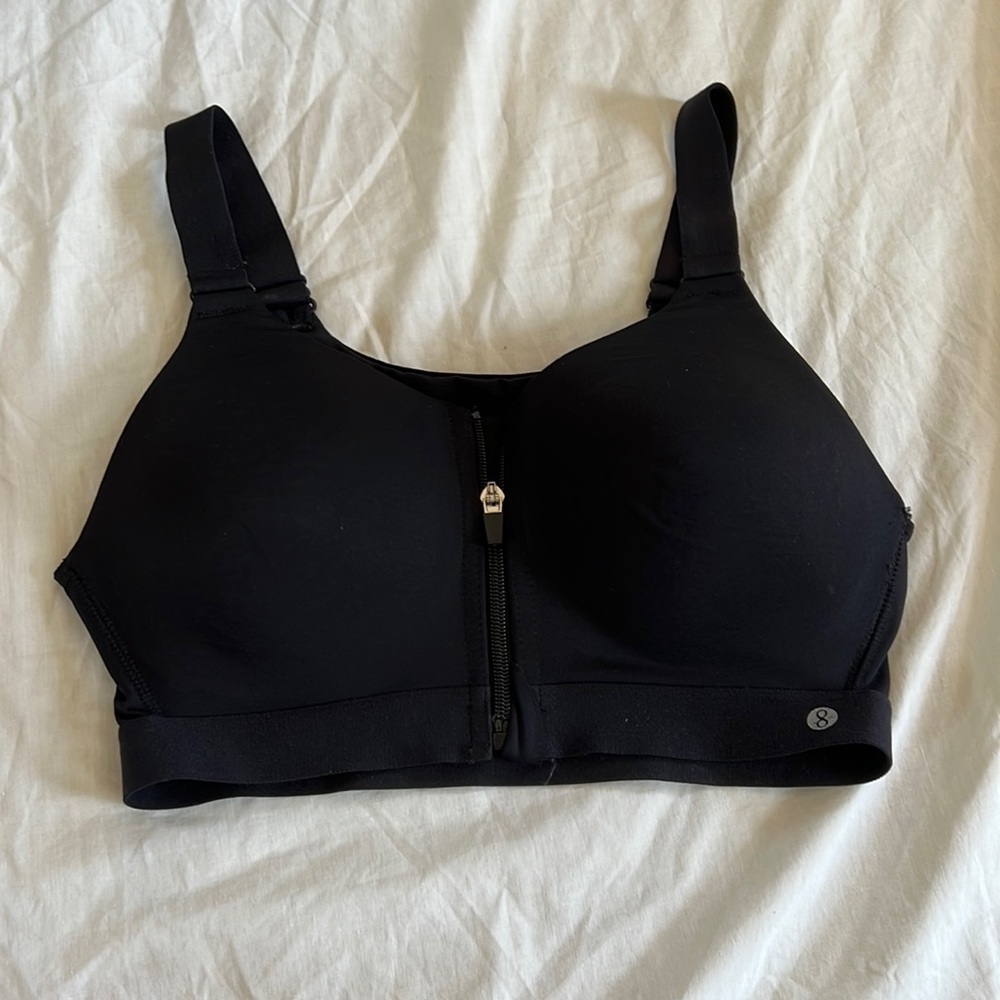 Layers 8- Black Zipper Sports Bra